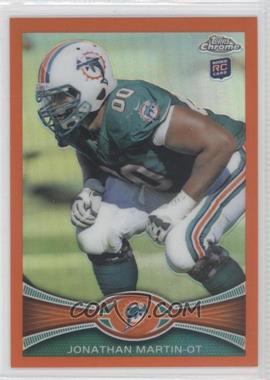 2012 Topps Chrome - [Base] - Retail Orange Refractor #48 - Jonathan Martin