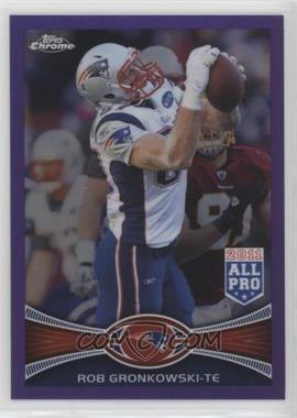 2012 Topps Chrome - [Base] - Retail Purple Refractor #12 - All-Pro - Rob Gronkowski /499