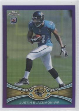 2012 Topps Chrome - [Base] - Retail Purple Refractor #13 - Justin Blackmon /499