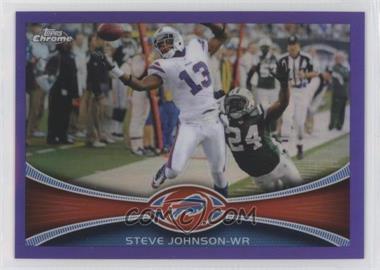 2012 Topps Chrome - [Base] - Retail Purple Refractor #74 - Steve Johnson /499