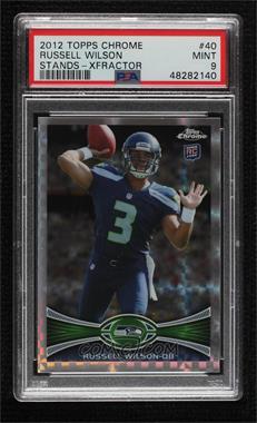 2012 Topps Chrome - [Base] - Retail X-Fractor #40 - Russell Wilson [PSA 9 MINT]