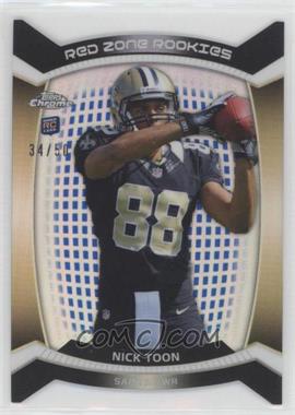 2012 Topps Chrome - Red Zone Rookies Die-Cut - Blue Refractor #RZDC-11 - Nick Toon /50