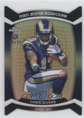 2012 Topps Chrome - Red Zone Rookies Die-Cut - Gold Refractor #RZDC-27 - Chris Givens /25