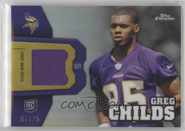 2012 Topps Chrome - Rookie Relics - Black Refractor #RR37 - Greg Childs /25