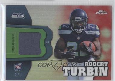 2012 Topps Chrome - Rookie Relics - Red Refractor #RR27 - Robert Turbin /5