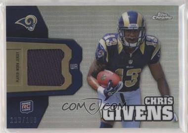 2012 Topps Chrome - Rookie Relics - Refractor #RR2 - Chris Givens /150