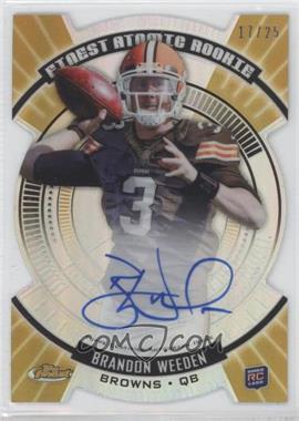 2012 Topps Finest - Atomic Rookie - Gold Refractor Autograph #FARA-BW - Brandon Weeden /25