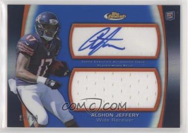 2012 Topps Finest - Autographed Jumbo Relic - Blue Refractor #AJR-AJ - Alshon Jeffery /99