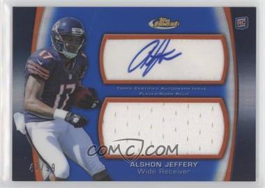 2012 Topps Finest - Autographed Jumbo Relic - Blue Refractor #AJR-AJ - Alshon Jeffery /99