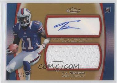 2012 Topps Finest - Autographed Jumbo Relic - Gold Refractor #AJR-TG - T.J. Graham /75