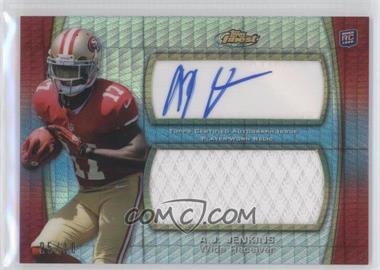 2012 Topps Finest - Autographed Jumbo Relic - Prism Refractor #AJR-AJJ - A.J. Jenkins /10