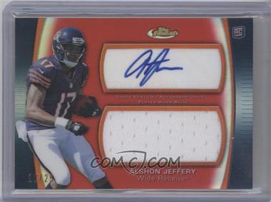 2012 Topps Finest - Autographed Jumbo Relic - Red Refractor #AJR-AJ - Alshon Jeffery /25