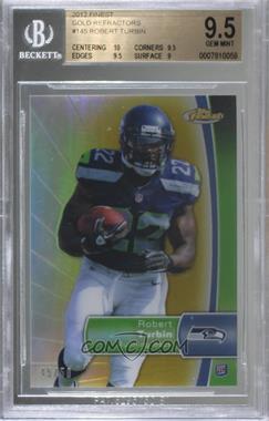 2012 Topps Finest - [Base] - Gold Refractor #145 - Robert Turbin /50 [BGS 9.5 GEM MINT]