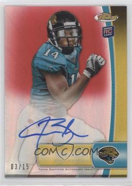 2012 Topps Finest - [Base] - Red Refractor Rookie Autographs #130 - Justin Blackmon /15