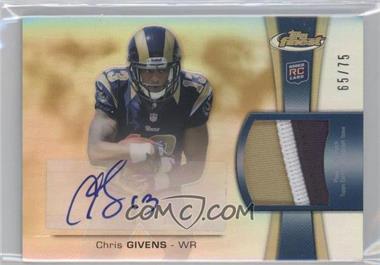 2012 Topps Finest - Rookie Autographed Patch - Gold Refractor #RAP-CGI - Chris Givens /75