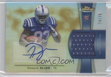 2012 Topps Finest - Rookie Autographed Patch - Gold Refractor #RAP-DA - Dwayne Allen /75