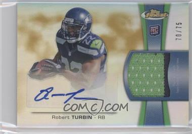 2012 Topps Finest - Rookie Autographed Patch - Gold Refractor #RAP-RTU - Robert Turbin /75