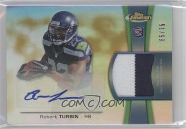 2012 Topps Finest - Rookie Autographed Patch - Gold Refractor #RAP-RTU - Robert Turbin /75