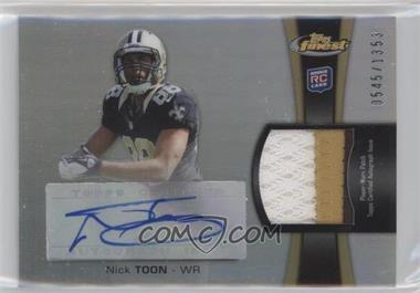 2012 Topps Finest - Rookie Autographed Patch #RAP-NT - Nick Toon /1353 [EX to NM]
