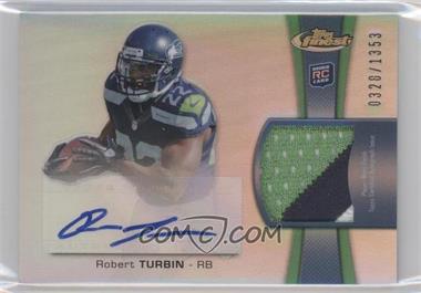 2012 Topps Finest - Rookie Autographed Patch #RAP-RTU - Robert Turbin /1353