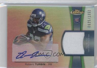 2012 Topps Finest - Rookie Autographed Patch #RAP-RTU - Robert Turbin /1353