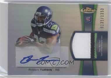 2012 Topps Finest - Rookie Autographed Patch #RAP-RTU - Robert Turbin /1353