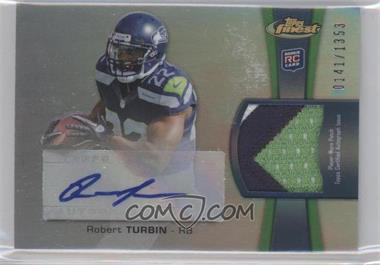 2012 Topps Finest - Rookie Autographed Patch #RAP-RTU - Robert Turbin /1353