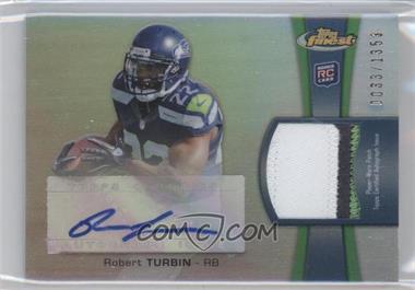 2012 Topps Finest - Rookie Autographed Patch #RAP-RTU - Robert Turbin /1353