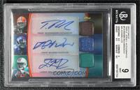 Trent Richardson, David Wilson, Lamar Miller [BGS 9 MINT] #/10