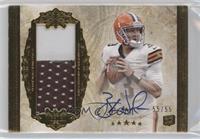 Rookie Patch Autograph - Brandon Weeden #/55