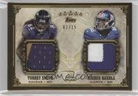 Torrey Smith, Rueben Randle #/15