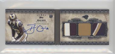 2012 Topps Five Star - Futures Autographed Three-Piece Memorabilia Book #FSFA3-BQ - Brian Quick /42 [Noted]