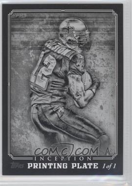 2012 Topps Inception - [Base] - Printing Plate Black #12 - Marques Colston /1