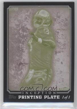 2012 Topps Inception - [Base] - Printing Plate Yellow #52 - Carson Palmer /1