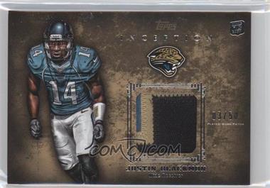 2012 Topps Inception - Rookie Patch Relics - Gold #RP-JB - Justin Blackmon /50
