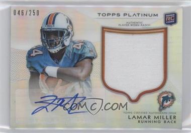 2012 Topps Platinum - [Base] - Autographed Patch #107 - Rookie - Lamar Miller /250 [Noted]