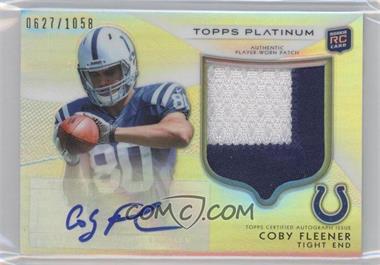2012 Topps Platinum - [Base] - Autographed Patch #131 - Rookie - Coby Fleener /1058