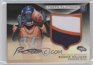 2012 Topps Platinum - [Base] - Black Autographed Patch #115 - Rookie - Ronnie Hillman /125