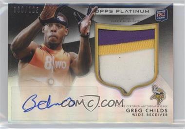 2012 Topps Platinum - [Base] - Black Autographed Patch #165 - Rookie - Greg Childs /125