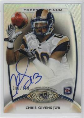 2012 Topps Platinum - [Base] - Black Refractor Autograph #127 - Rookie - Chris Givens /150