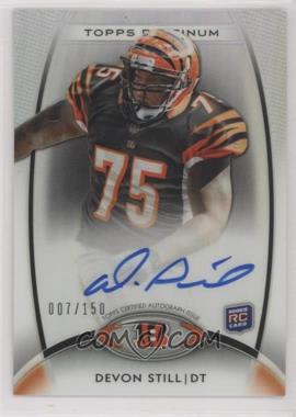 2012 Topps Platinum - [Base] - Black Refractor Autograph #145 - Rookie - Devon Still /150