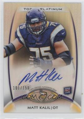 2012 Topps Platinum - [Base] - Black Refractor Autograph #148 - Rookie - Matt Kalil /150