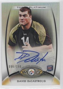 2012 Topps Platinum - [Base] - Black Refractor Autograph #160 - Rookie - David DeCastro /150