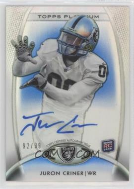 2012 Topps Platinum - [Base] - Blue Refractor Autograph #128 - Rookie - Juron Criner /99 [EX to NM]