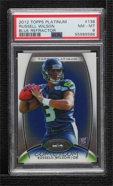 2012 Topps Platinum - [Base] - Blue Refractor #138 - Rookie - Russell Wilson /99 [PSA 8 NM‑MT]