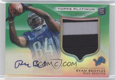 2012 Topps Platinum - [Base] - Green Autographed Patch #146 - Rookie - Ryan Broyles /99