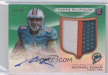 2012 Topps Platinum - [Base] - Green Autographed Patch #155 - Rookie - Michael Egnew /99