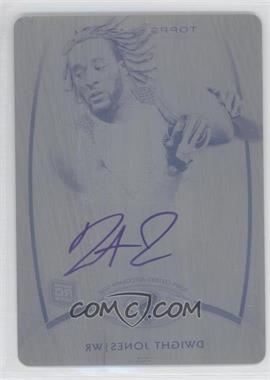 2012 Topps Platinum - [Base] - Printing Plate Black Autographs #162 - Rookie - Dwight Jones /1