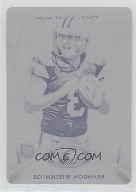 2012 Topps Platinum - [Base] - Printing Plate Black #102 - Rookie - Brandon Weeden /1