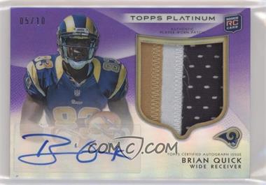 2012 Topps Platinum - [Base] - Purple Autographed Patch #125 - Rookie - Brian Quick /10